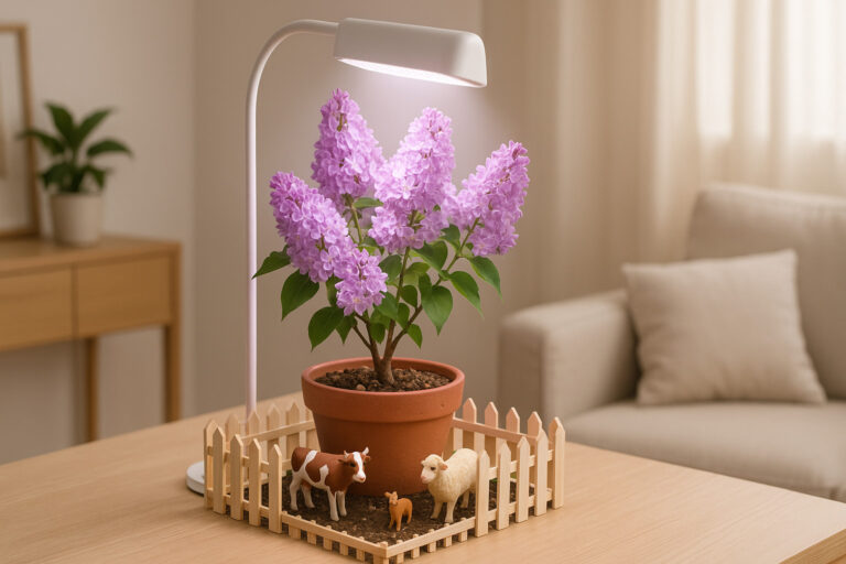 植物のある暮らしでリラックス！ライラックと育成ライトでサンシャイン牧場を再現するDIYガイド
