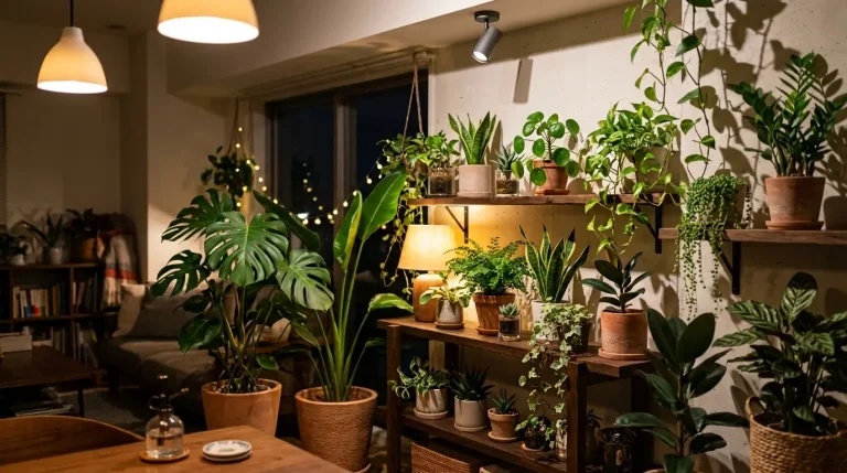 観葉植物を引き立てる室内照明の選び方と配置の基本！快適なボタニカルライフを叶える光の技術