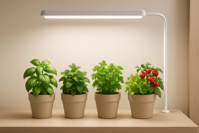 初心者必見！室内野菜栽培ライトと植物育成用LEDでおしゃれな家庭菜園を始めよう
