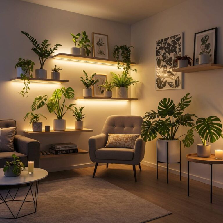 インテリア植物×LED照明でリラックス空間を作る方法