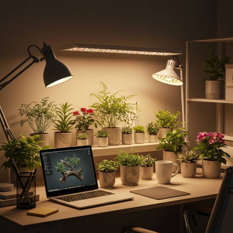 デスクが植物園に変身！オフィスガーデンLEDで作る癒し空間