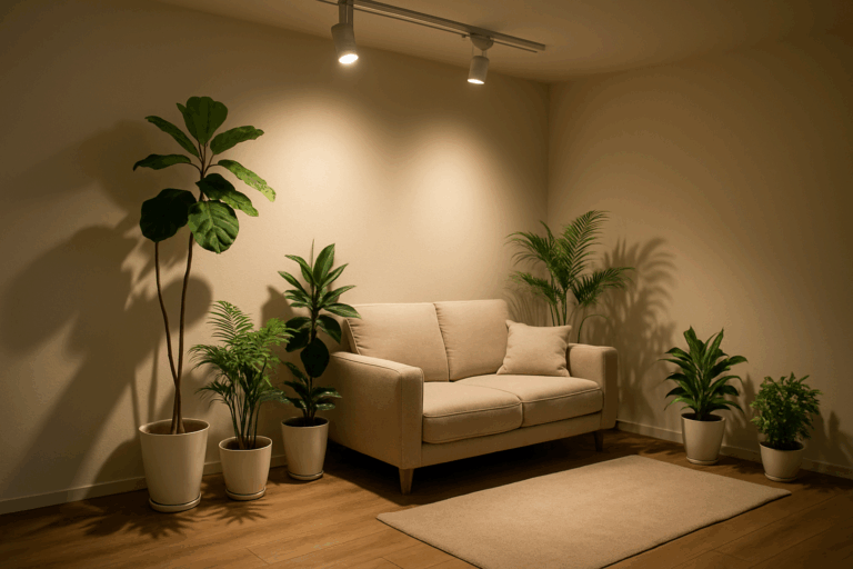明かりを変えれば人生が変わる！Ra95白色LEDと植物で作る理想の住空間