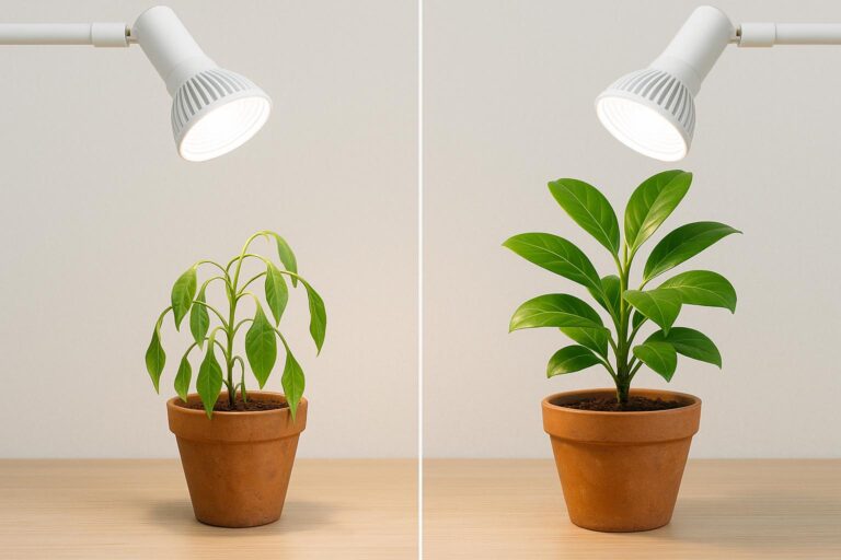 室内植物が枯れる理由は光にあった植物育成用白色LEDライトで解決する方法