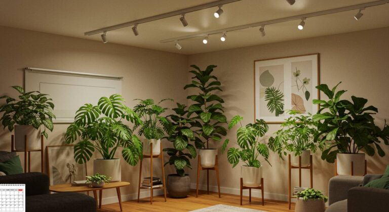 室内観葉植物とダクトレールLEDの30日間の変化記録