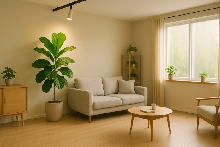 植物育成用白色LEDライトとRa95以上の高演色で叶えるリラックスできる上質インテリア