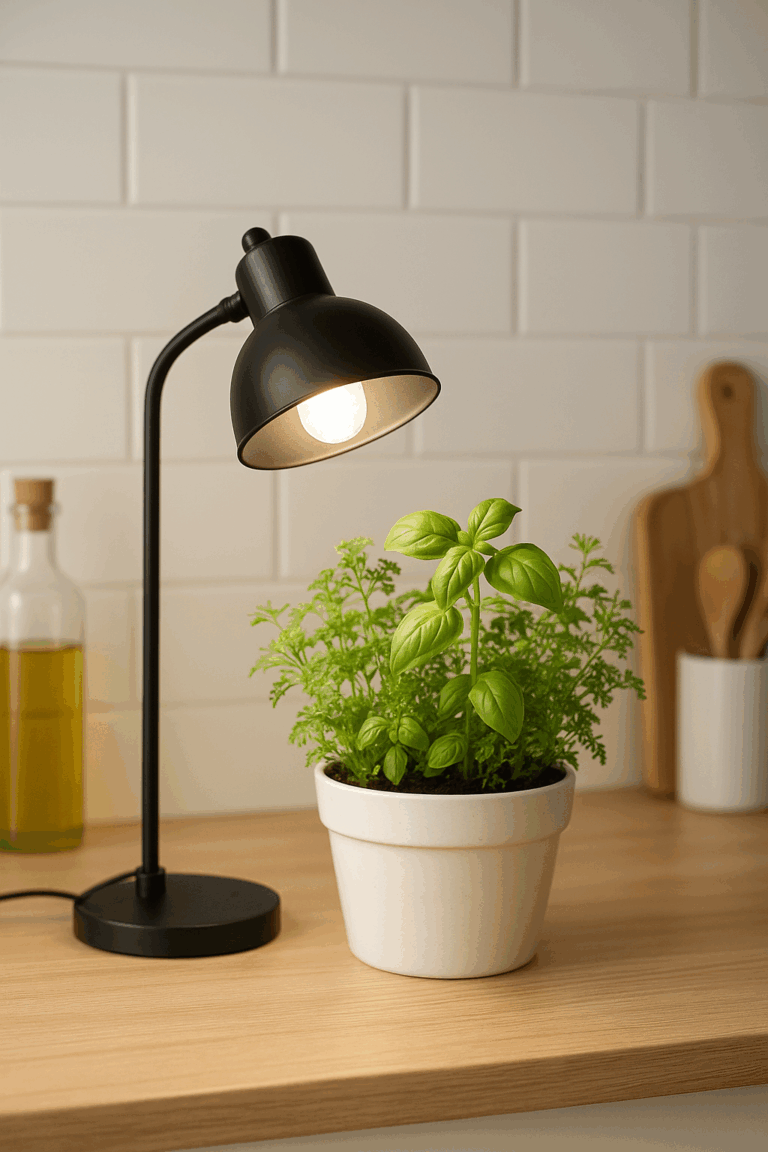 マンション暮らしでも大丈夫！植物育成用白色LEDライトで始める本格的室内キッチンガーデン