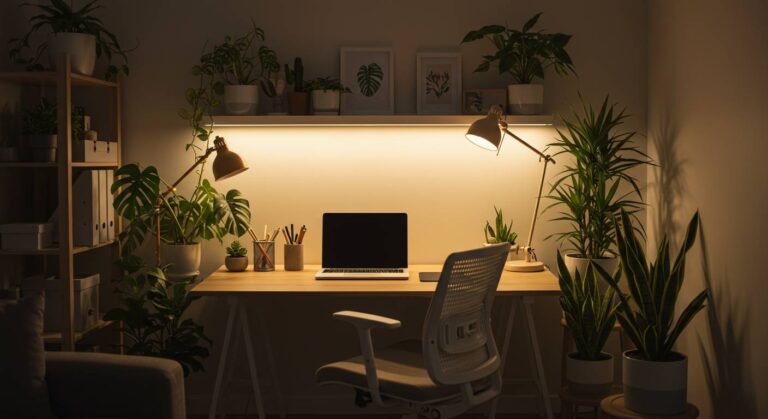 リモートワーク環境を格上げ！植物×高演色LEDで作る癒し空間