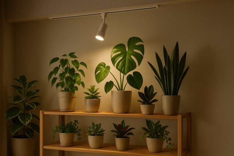 北向きの部屋でも育つ！ダクトレールを活用した植物育成用LEDライトを使用した観葉植物の育て方と選び方