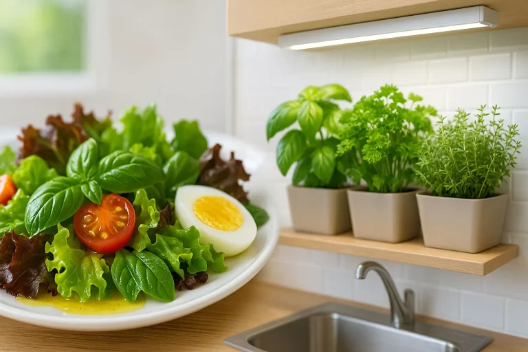 光不足とサヨナラ：狭いキッチンでも実現する植物育成用LEDライト活用ガーデニング