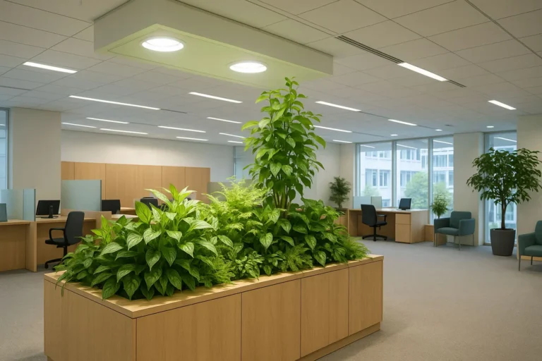 銀行の店舗・オフィス環境が変わる！「オフィス緑化」と「植物育成用LEDライト」の新しい関係