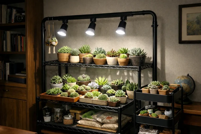 日照不足を解消！多肉植物におすすめの植物育成用LEDライトと効果的な設置方法