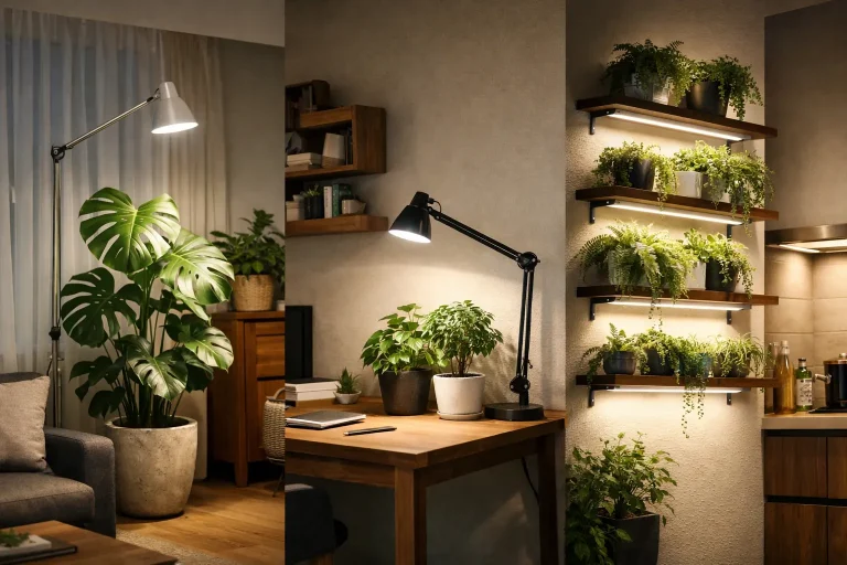 室内で植物を健やかに育てる育成用白色LEDライトの選び方と効果的な配置
