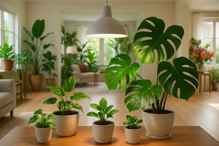 室内植物が劇的に変わる！植物育成用白色LEDライトの効果