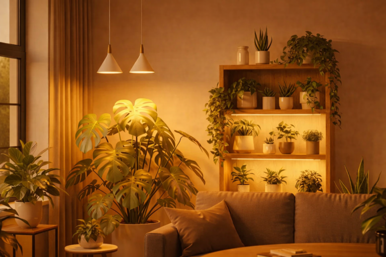 室内で植物を健やかに育てる！インテリアと調和する育成ライトの活用術
