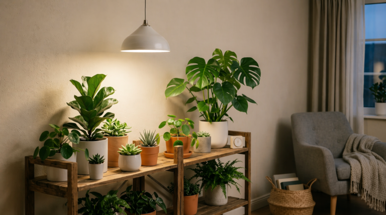 室内植物育成用白色LEDライトで作る！おしゃれで癒される植物のある空間