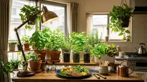 植物育成用白色LEDライトで室内キッチンガーデンの光不足を完全解消！