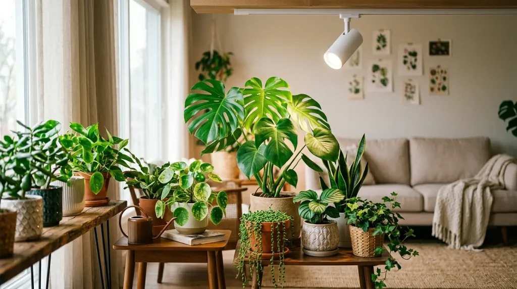 高演色な植物育成用白色LEDライトで実現する、室内グリーンと心地よい空間づくり