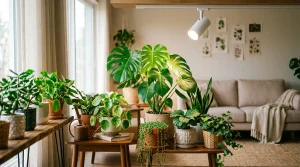 高演色な植物育成用白色LEDライトで実現する、室内グリーンと心地よい空間づくり