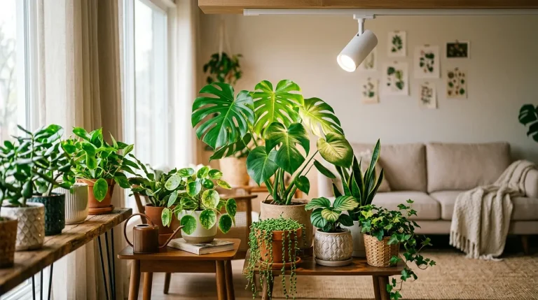 高演色な植物育成用白色LEDライトで実現する、室内グリーンと心地よい空間づくり