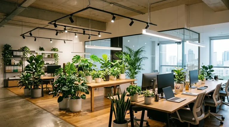 オフィス緑化を成功させる植物育成用白色LEDライトの活用法と導入メリット