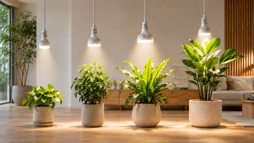 植物育成ライト5W・9W・15W・20Wの違い｜照度・PPFDで比較